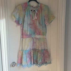 TyeDye Ruffle Detail Dress